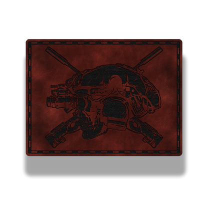 Tactical Skull Helmet w/ Rifles – Leatherette Patch