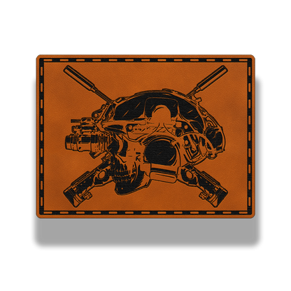 Tactical Skull Helmet w/ Rifles – Leatherette Patch