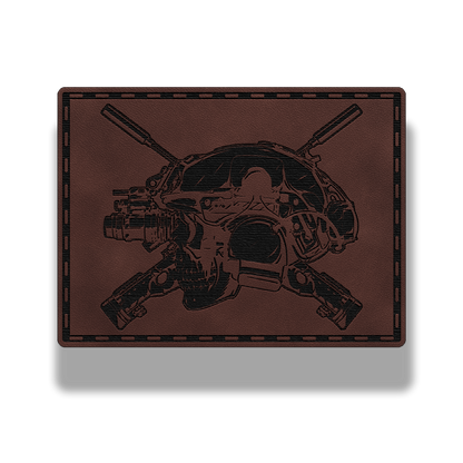 Tactical Skull Helmet w/ Rifles – Leatherette Patch