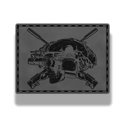 Tactical Skull Helmet w/ Rifles – Leatherette Patch