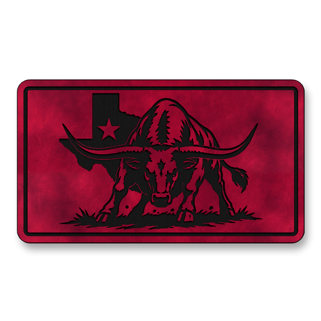 Texas Flag Longhorn Stance Patch – Leatherette Morale Patch