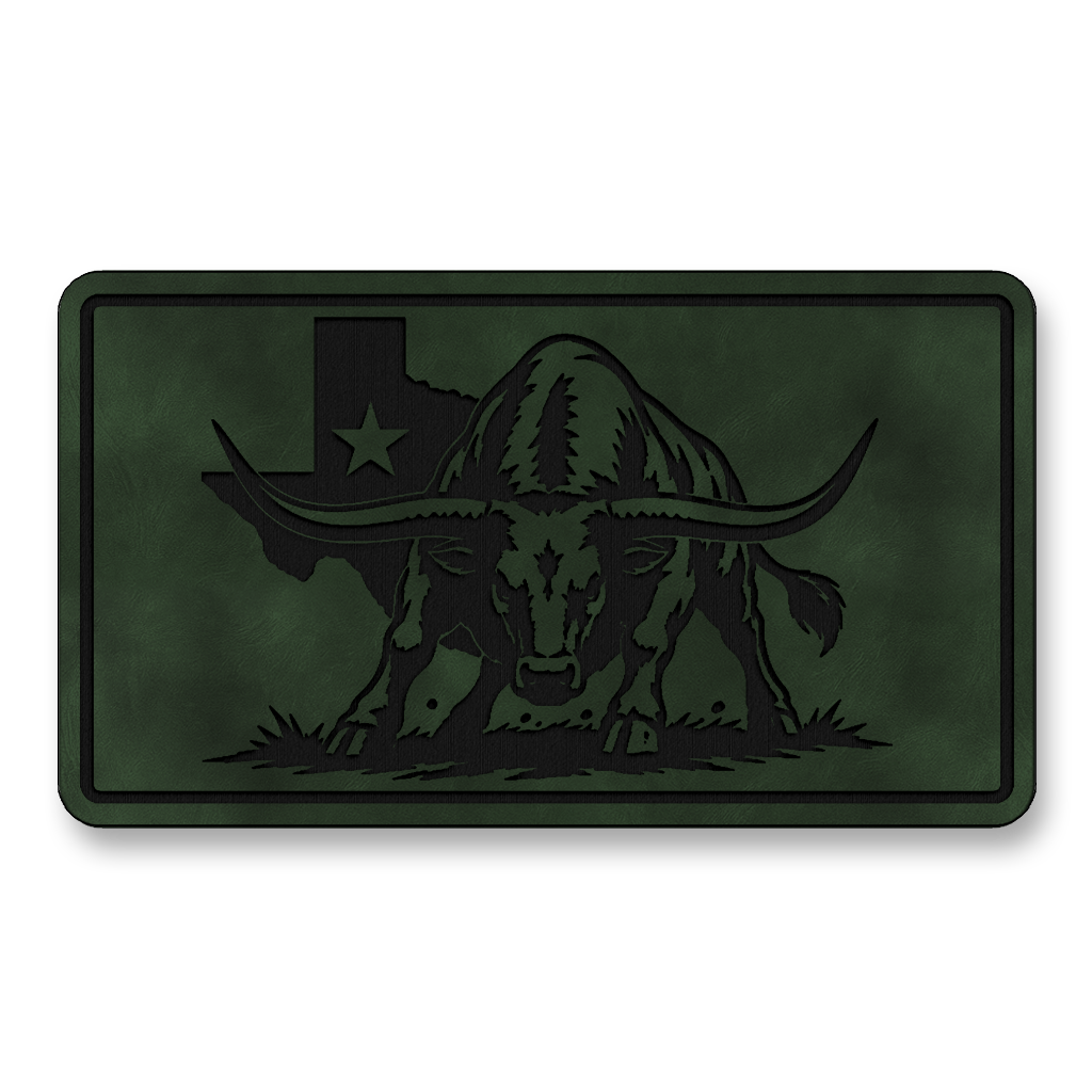 Texas Flag Longhorn Stance Patch – Leatherette Morale Patch