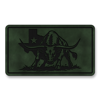Texas Flag Longhorn Stance Patch – Leatherette Morale Patch
