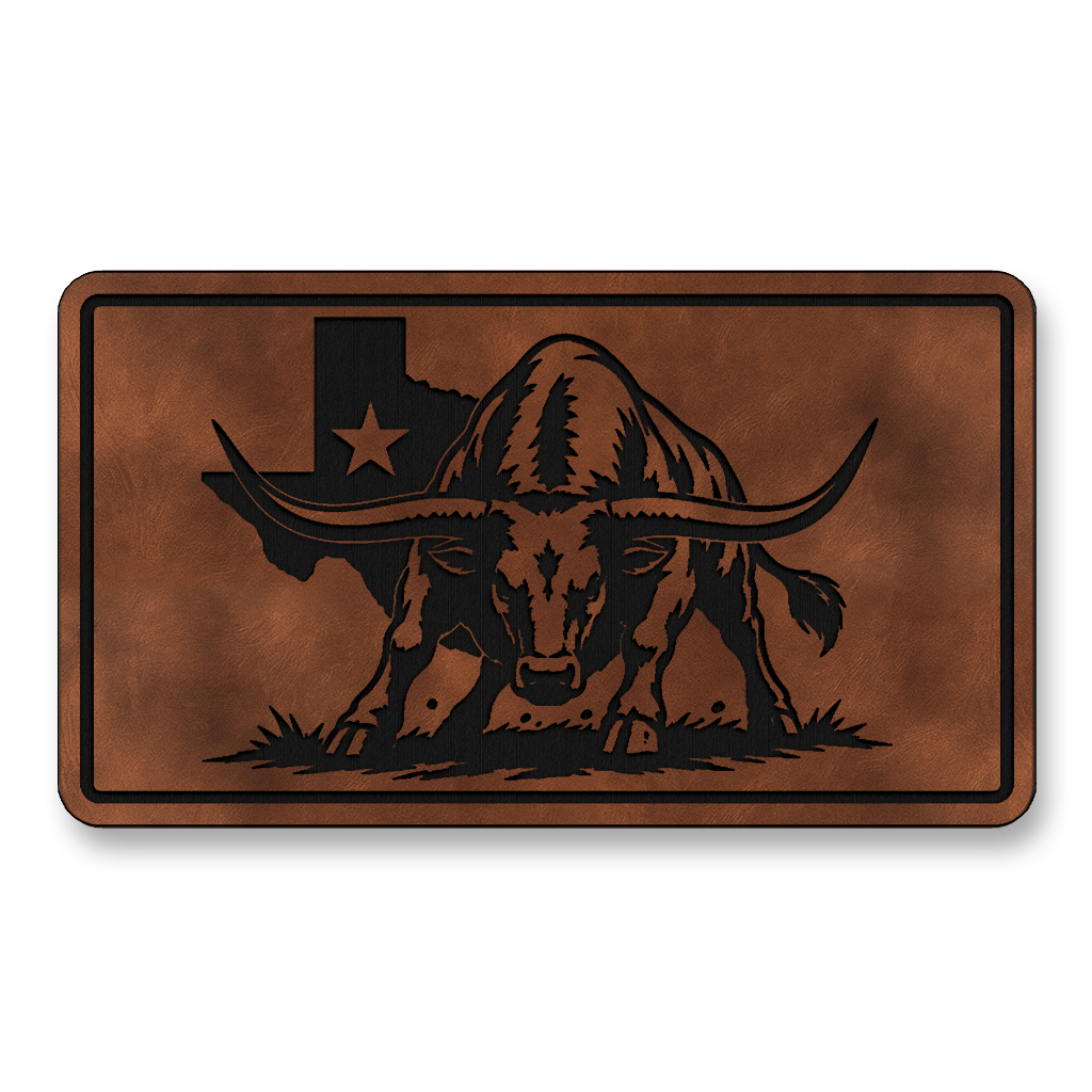 Texas Flag Longhorn Stance Patch – Leatherette Morale Patch