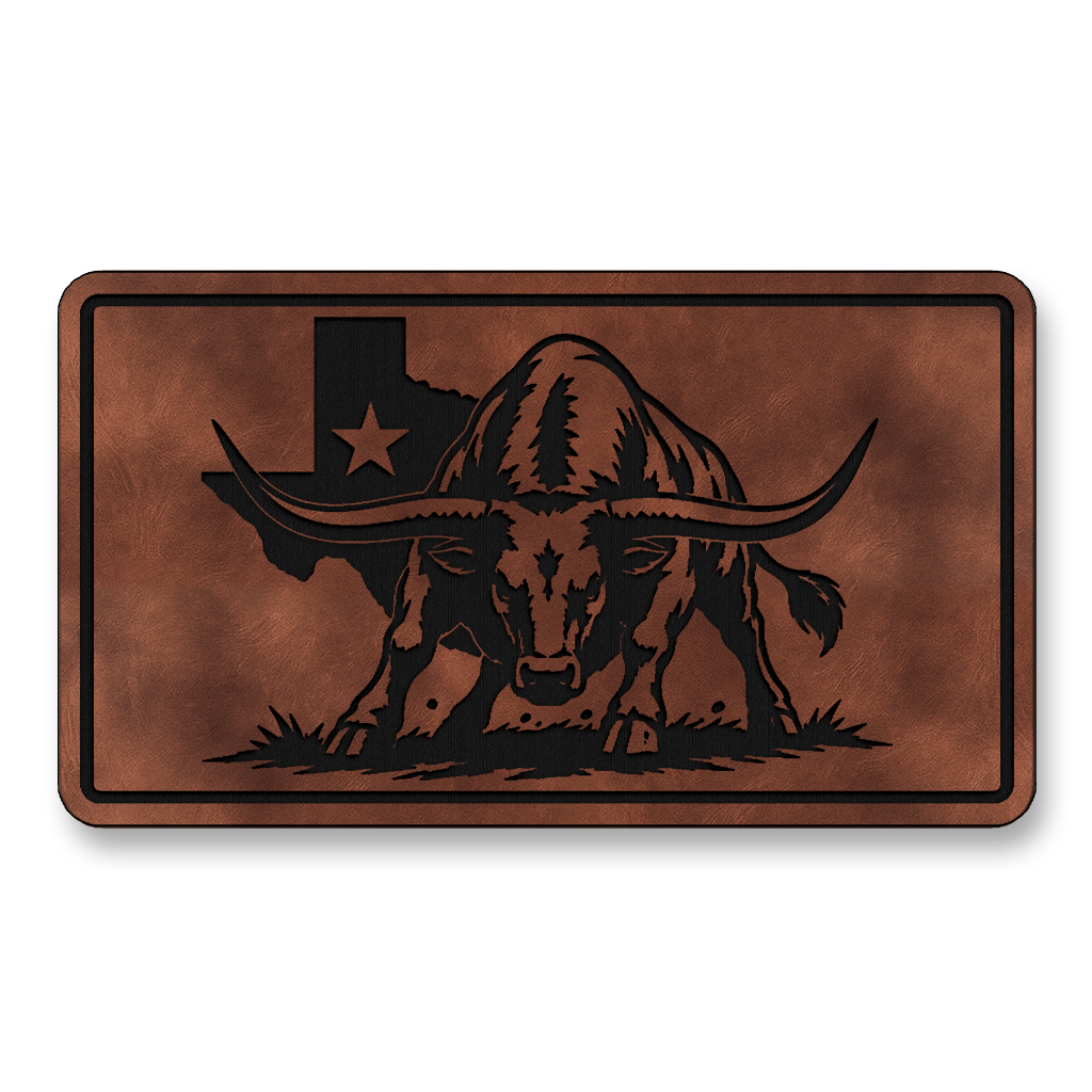 Texas Flag Longhorn Stance Patch – Leatherette Morale Patch