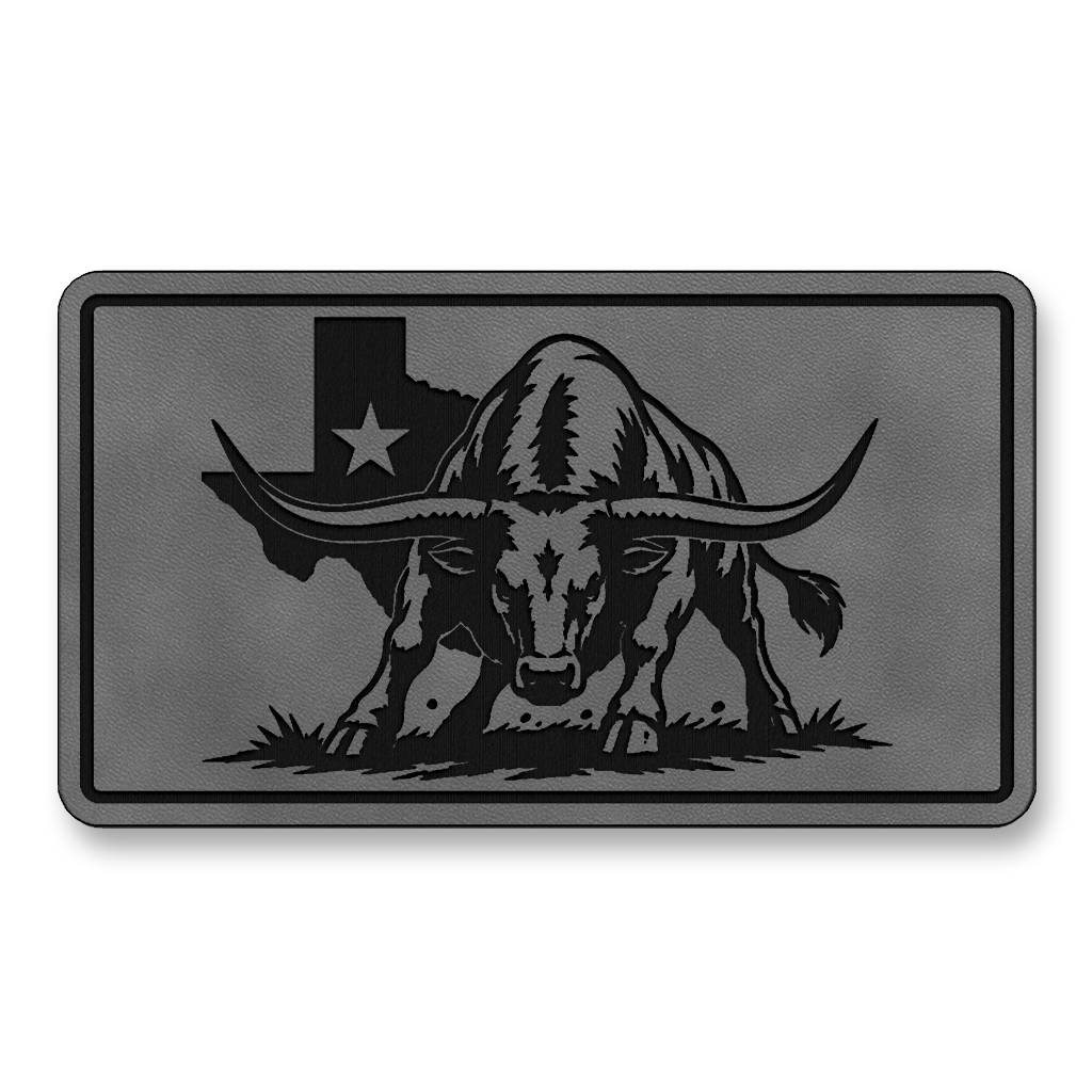 Texas Flag Longhorn Stance Patch – Leatherette Morale Patch