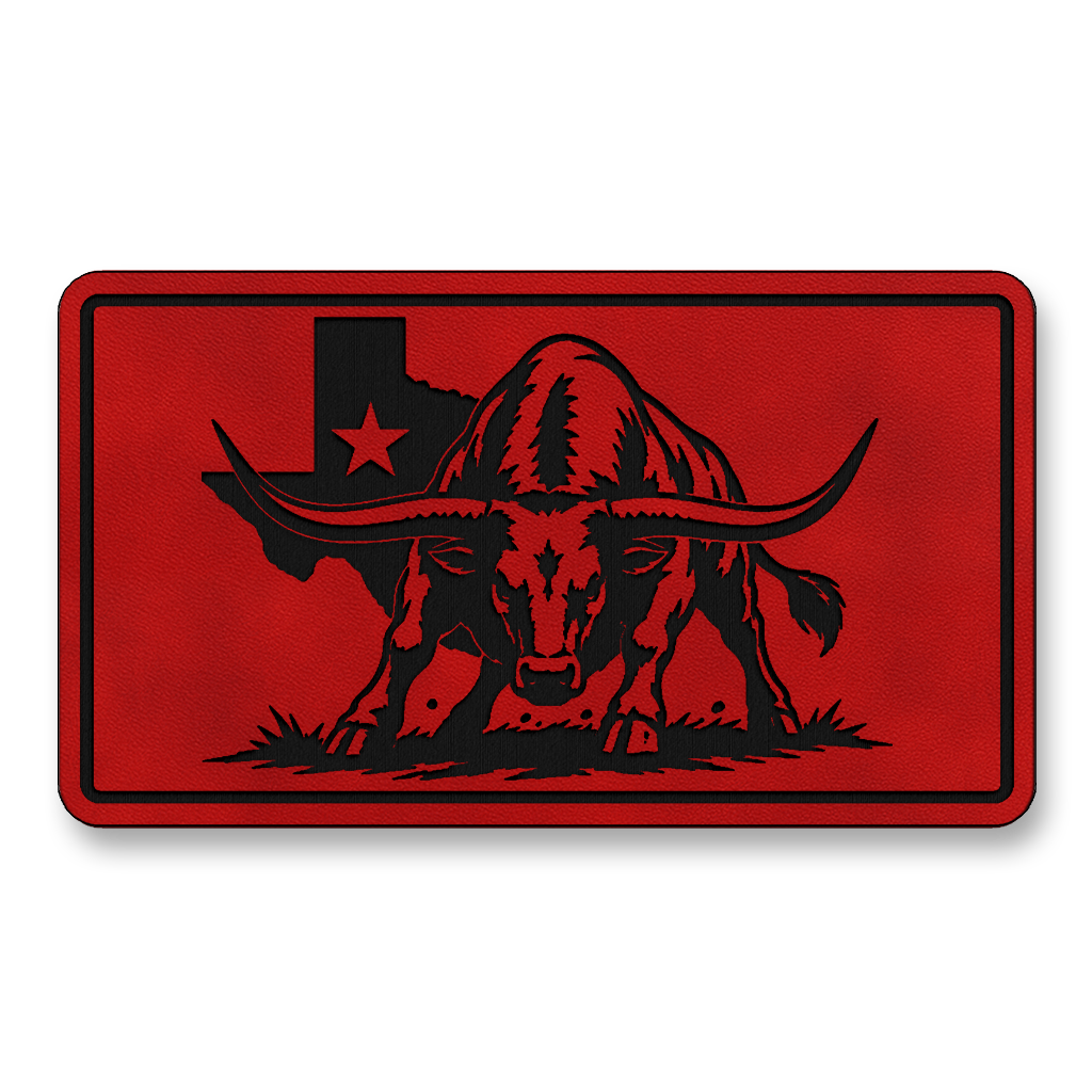 Texas Flag Longhorn Stance Patch – Leatherette Morale Patch