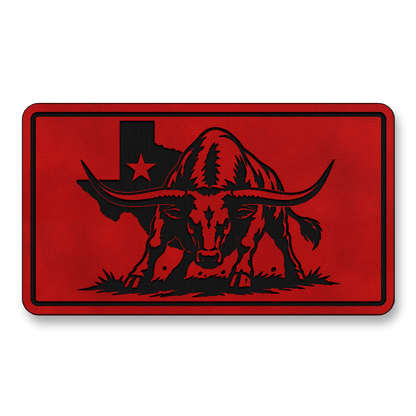 Texas Flag Longhorn Stance Patch – Leatherette Morale Patch