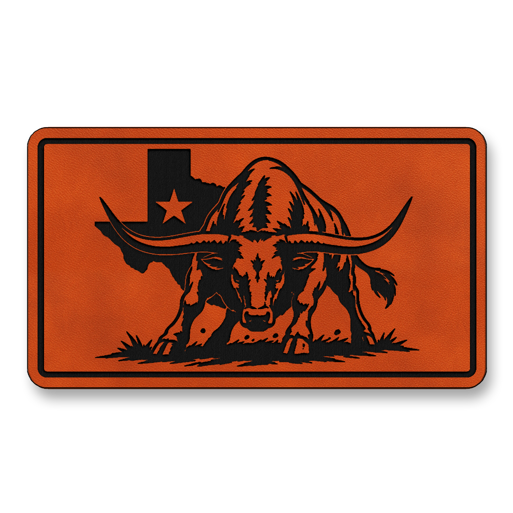Texas Flag Longhorn Stance Patch – Leatherette Morale Patch