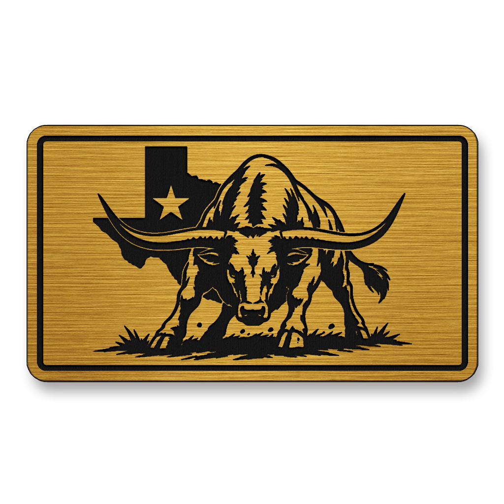 Texas Flag Longhorn Stance Patch – Leatherette Morale Patch