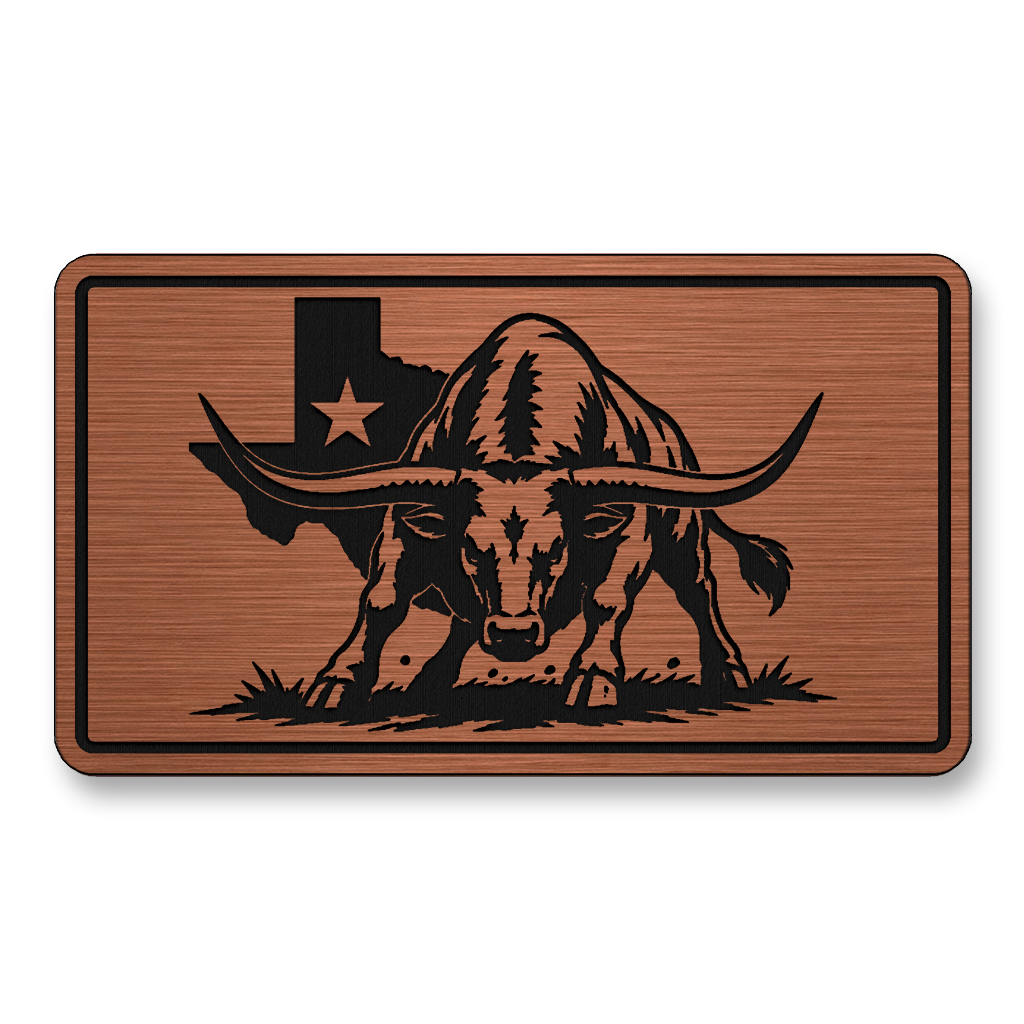 Texas Flag Longhorn Stance Patch – Leatherette Morale Patch