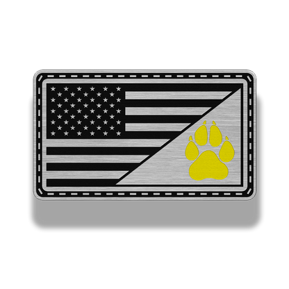 Thin Line K9 Paw Flag Patch – 7 Color Options