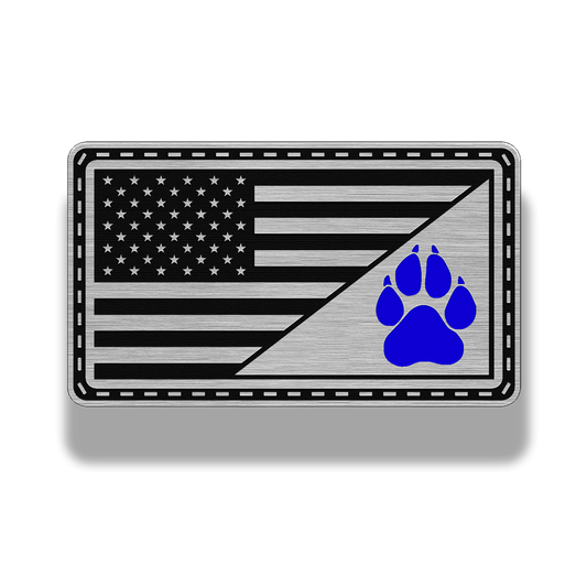 Thin Line K9 Paw Flag Patch – 7 Color Options
