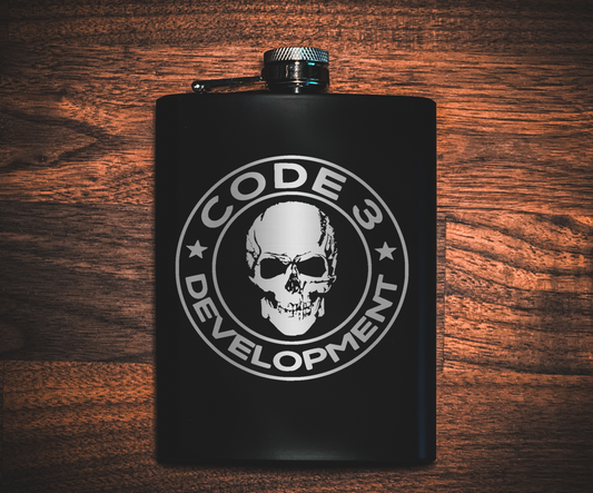 Code 3 Development - 8oz Stainless Steel Flask