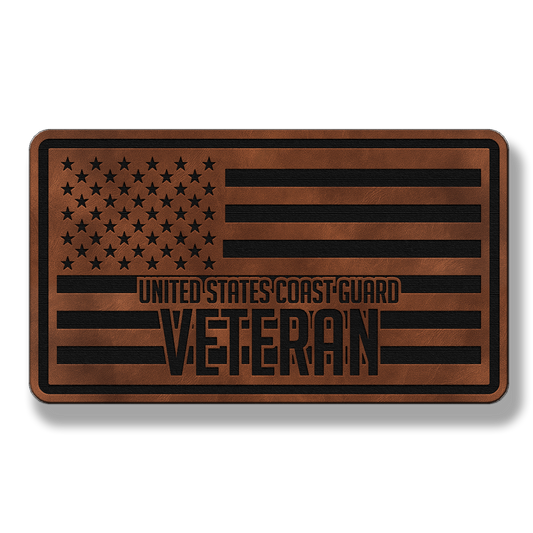 United States Coast Guard Veteran Flag – Leatherette Morale Patch