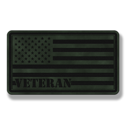 Veteran American Flag – Leatherette Morale Patch