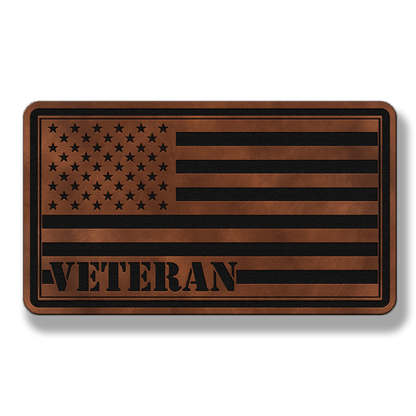 Veteran American Flag – Leatherette Morale Patch