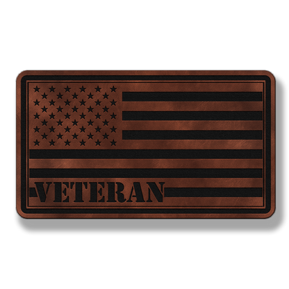 Veteran American Flag – Leatherette Morale Patch