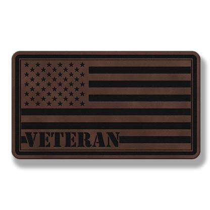 Veteran American Flag – Leatherette Morale Patch