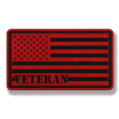 Veteran American Flag – Leatherette Morale Patch