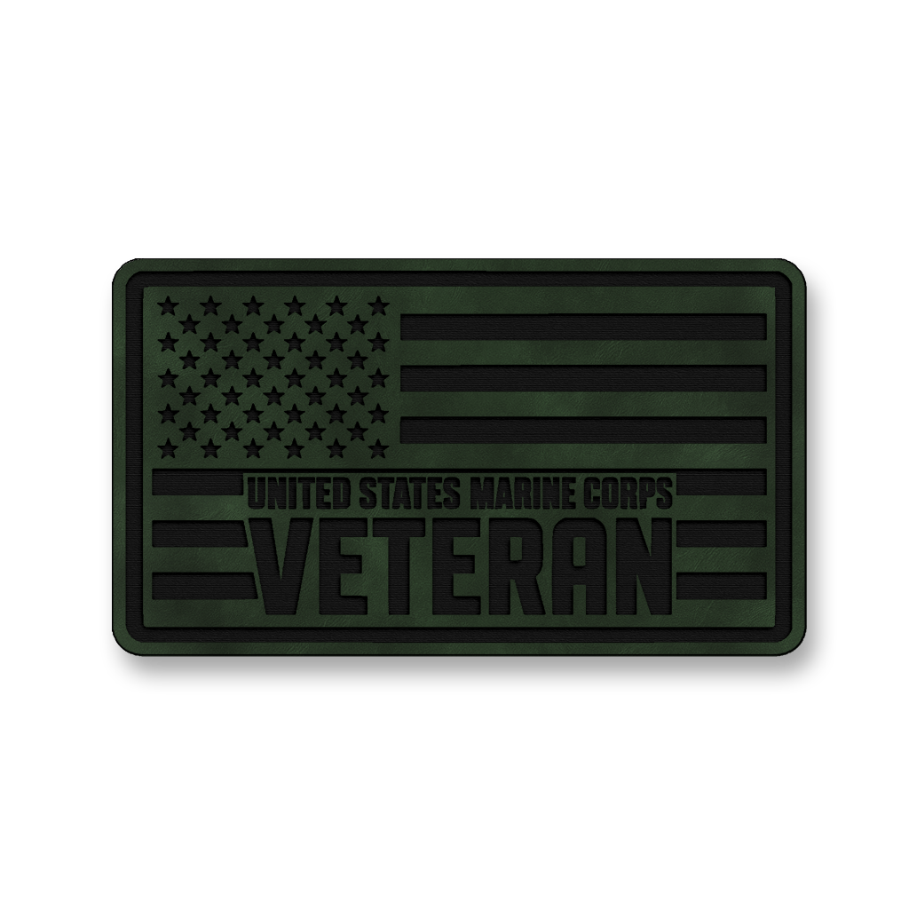 United States Marine Corps Veteran Flag – Leatherette Morale Patch
