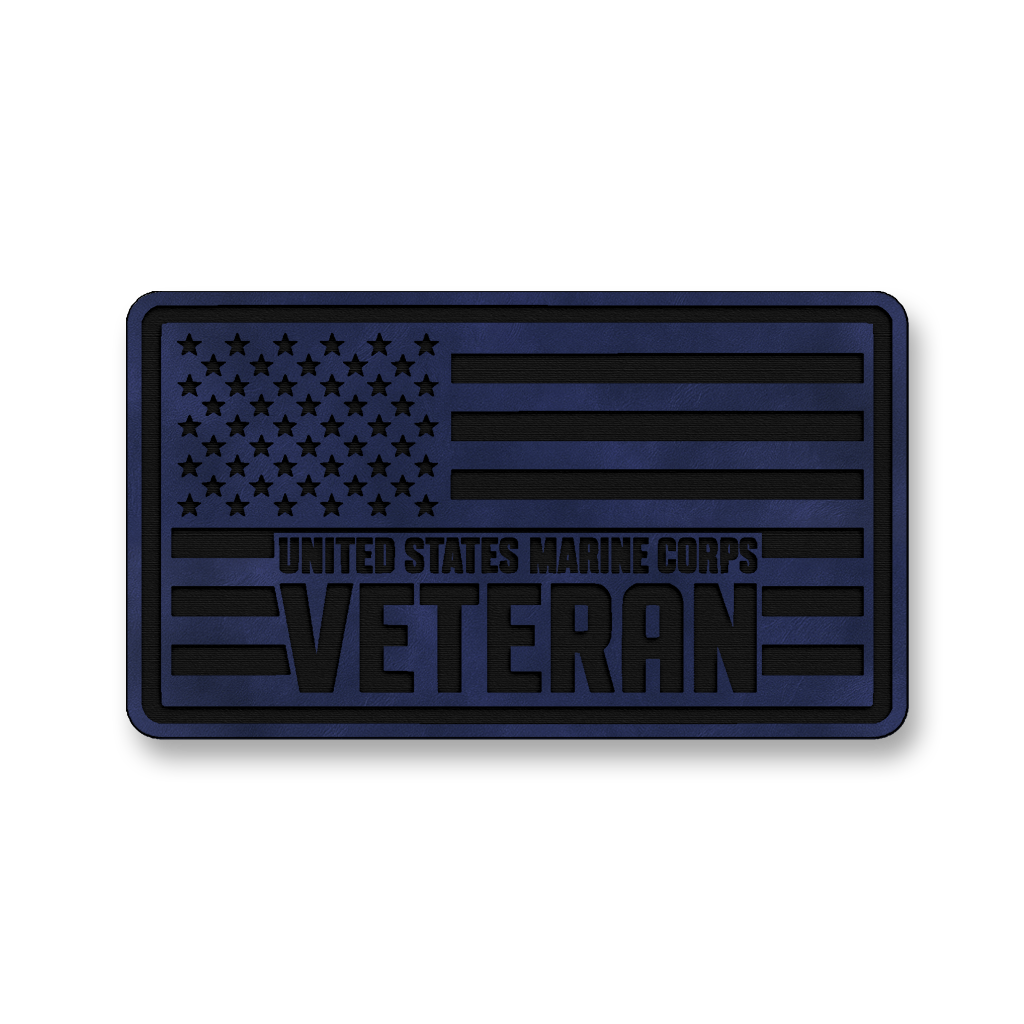 United States Marine Corps Veteran Flag – Leatherette Morale Patch