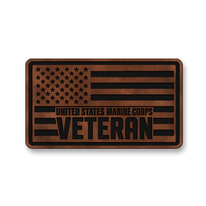 United States Marine Corps Veteran Flag – Leatherette Morale Patch