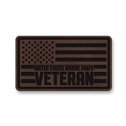 United States Marine Corps Veteran Flag – Leatherette Morale Patch