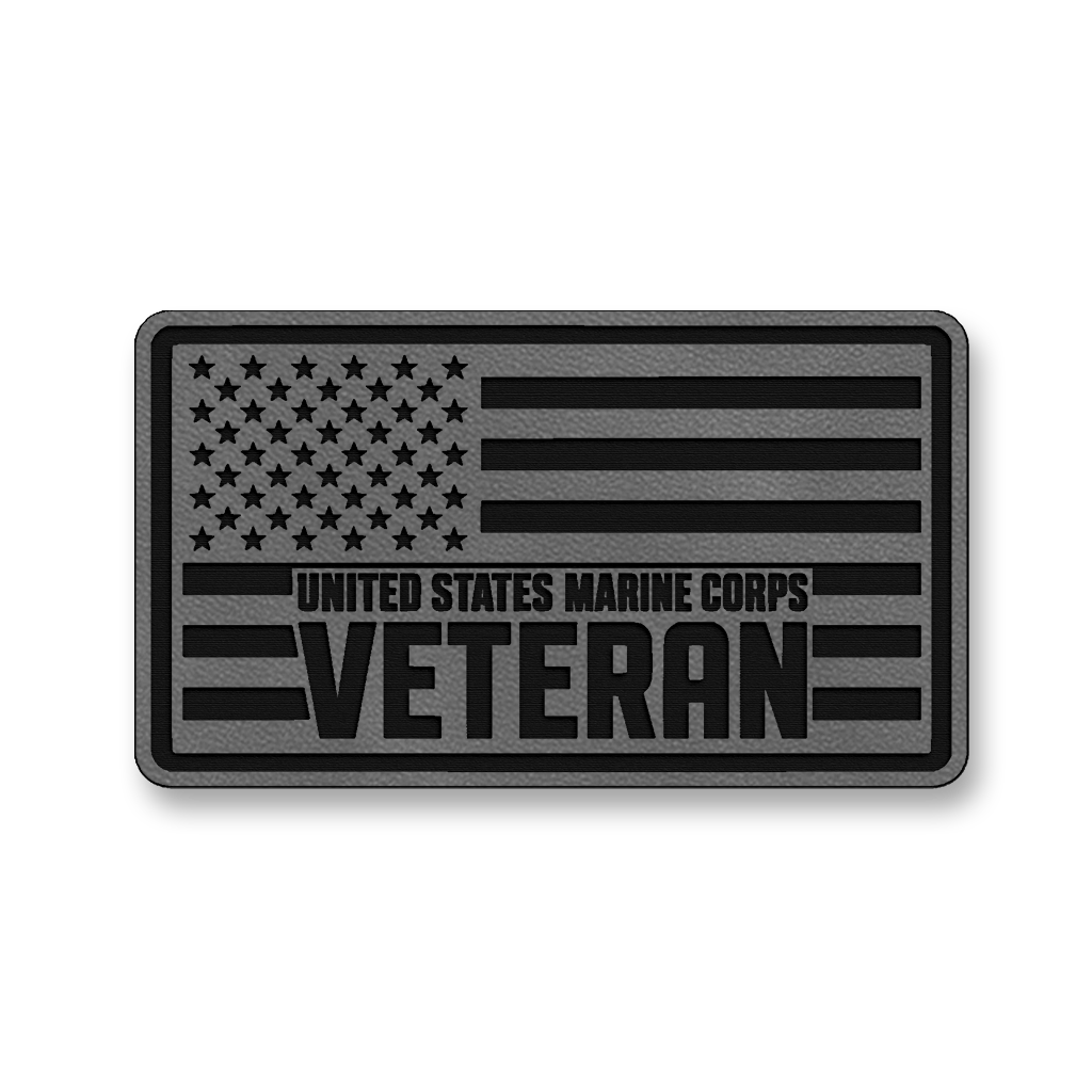 United States Marine Corps Veteran Flag – Leatherette Morale Patch