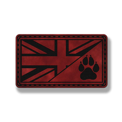 Union Jack Paw Flag Patch – Leatherette Morale Patch