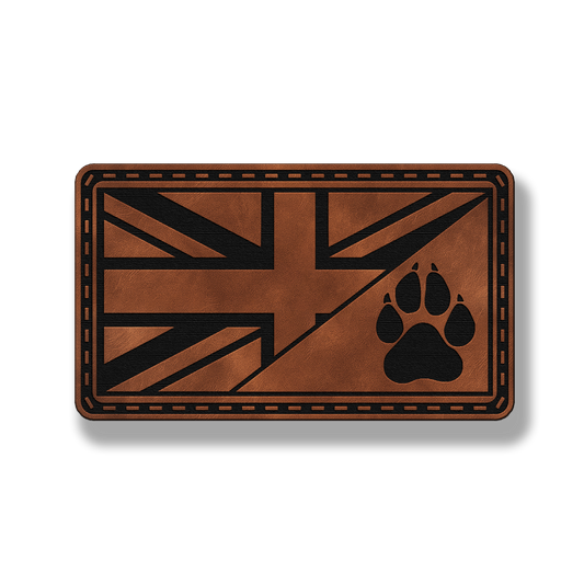 Union Jack Paw Flag Patch – Leatherette Morale Patch