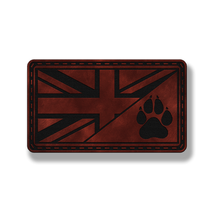 Union Jack Paw Flag Patch – Leatherette Morale Patch