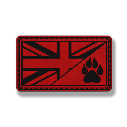 Union Jack Paw Flag Patch – Leatherette Morale Patch