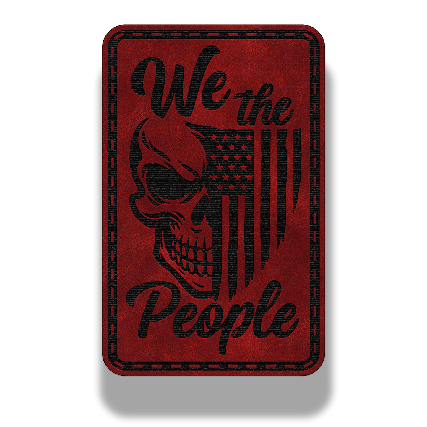 We The People Skull Patch – Leatherette Morale Patch