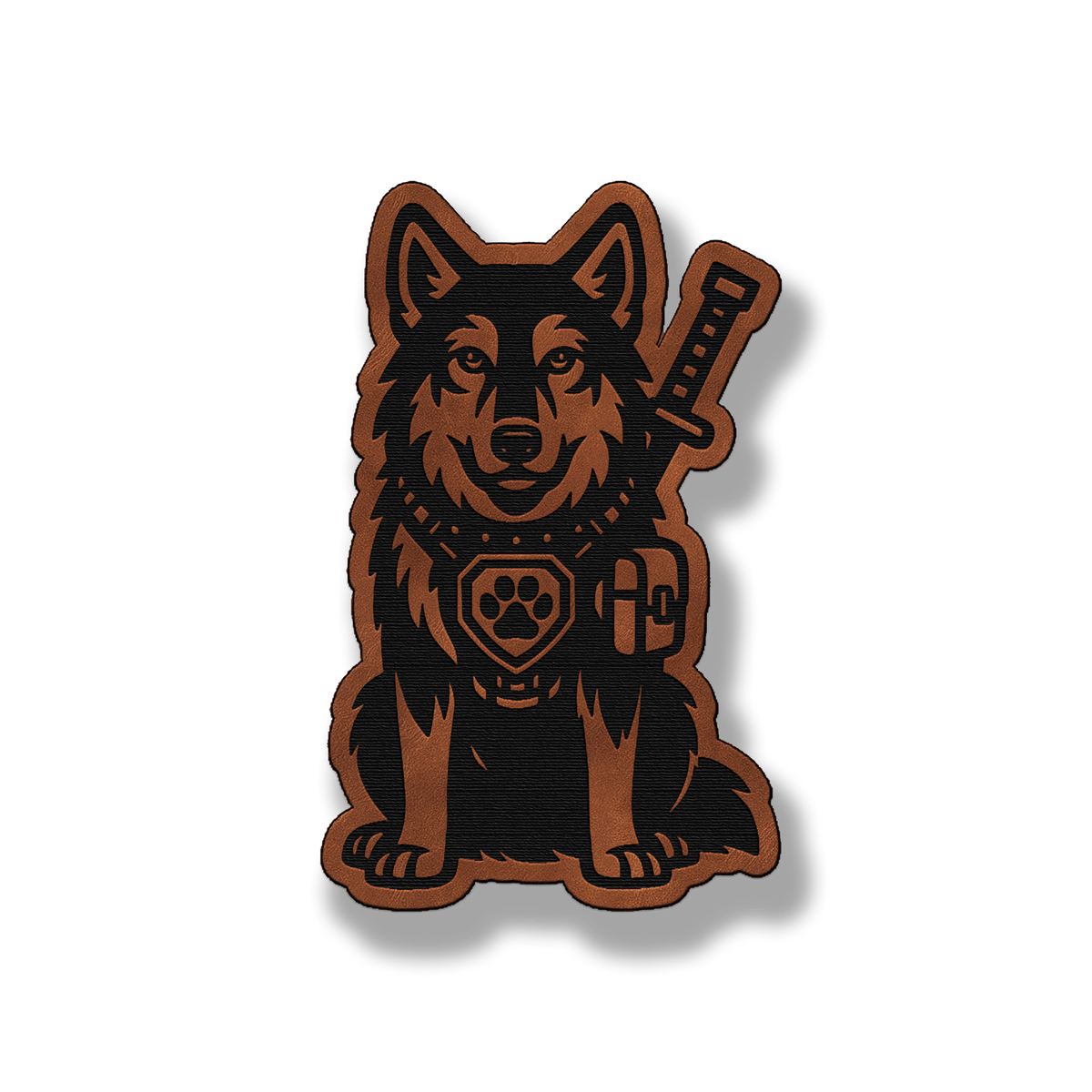 Tactical Wolf Patch – Leatherette Morale Patch – PatchBuilt