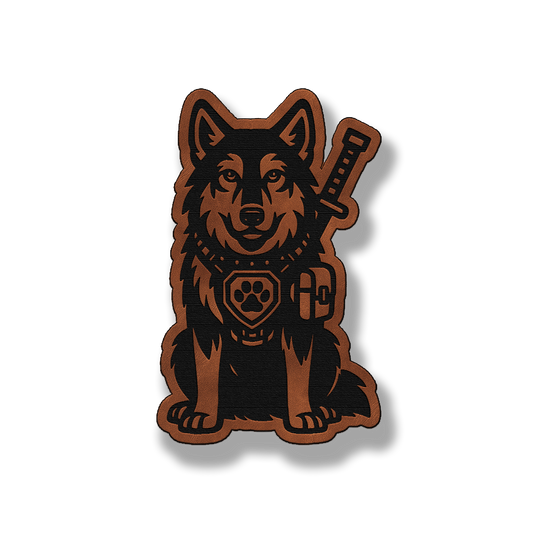 Tactical Wolf Patch – Leatherette Morale Patch