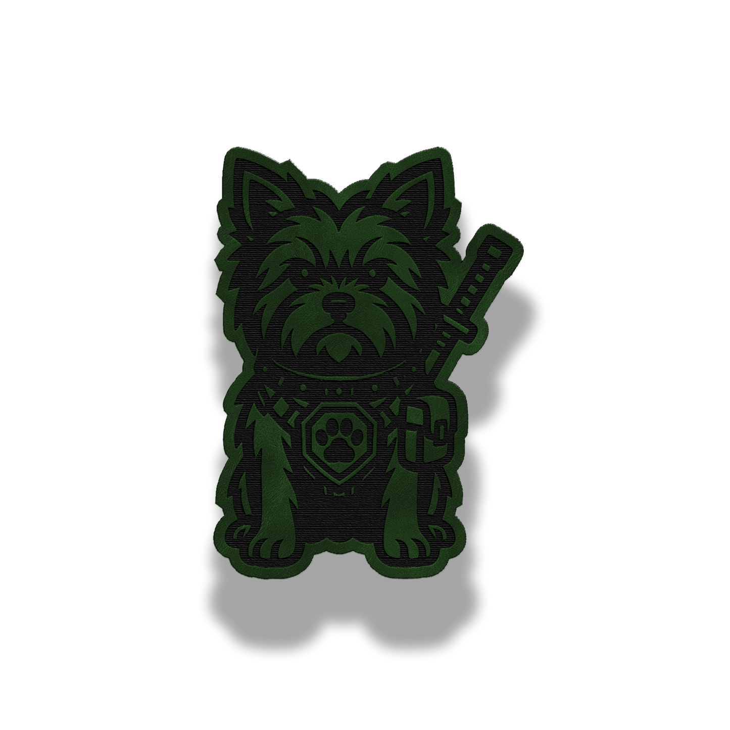 Tactical Yorkie Dog Patch – Leatherette Morale Patch