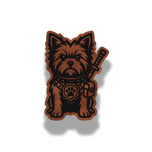 Tactical Yorkie Dog Patch – Leatherette Morale Patch