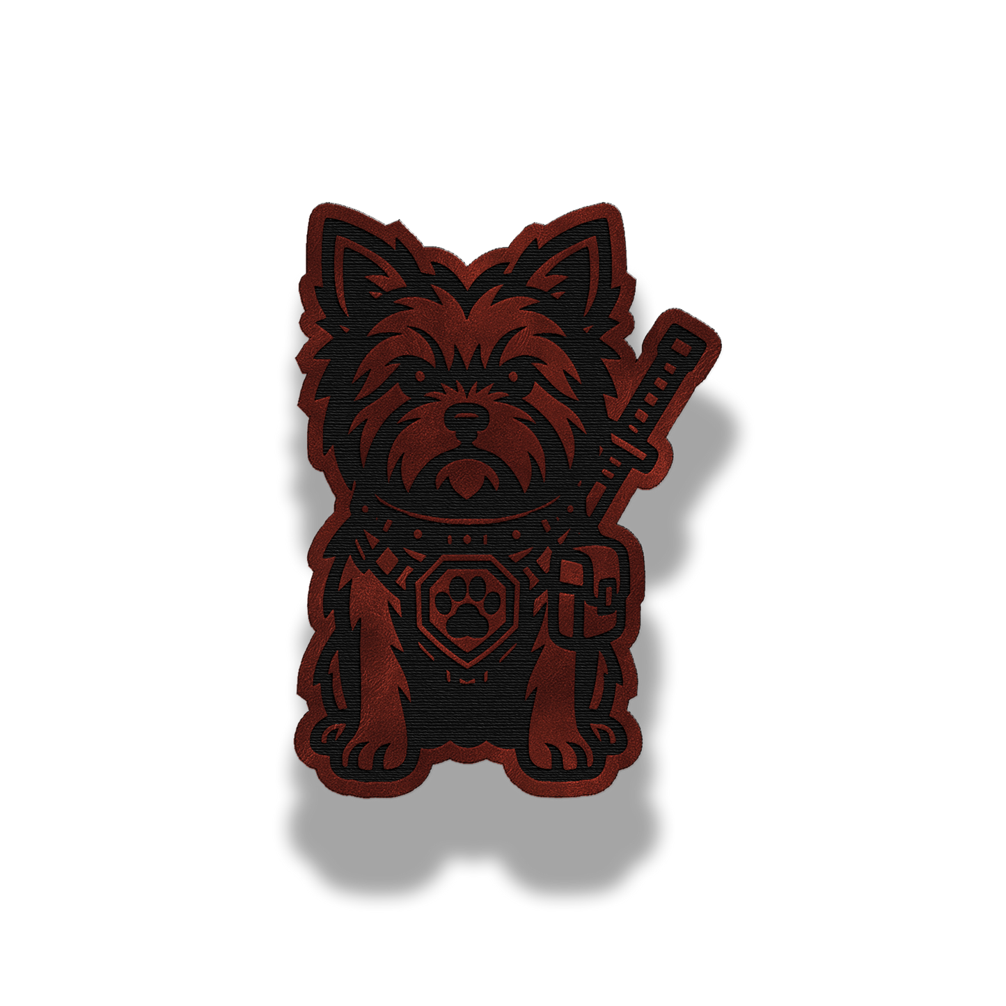 Tactical Yorkie Dog Patch – Leatherette Morale Patch