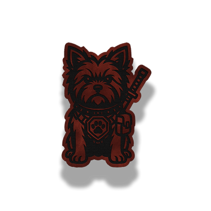 Tactical Yorkie Dog Patch – Leatherette Morale Patch