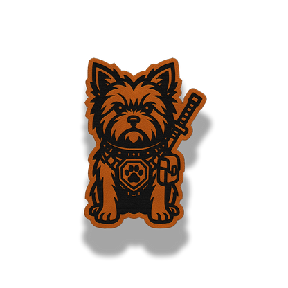 Tactical Yorkie Dog Patch – Leatherette Morale Patch