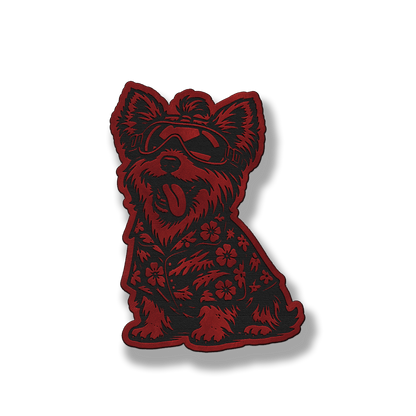 Beach Dog Yorkie Patch – Leatherette Morale Patch