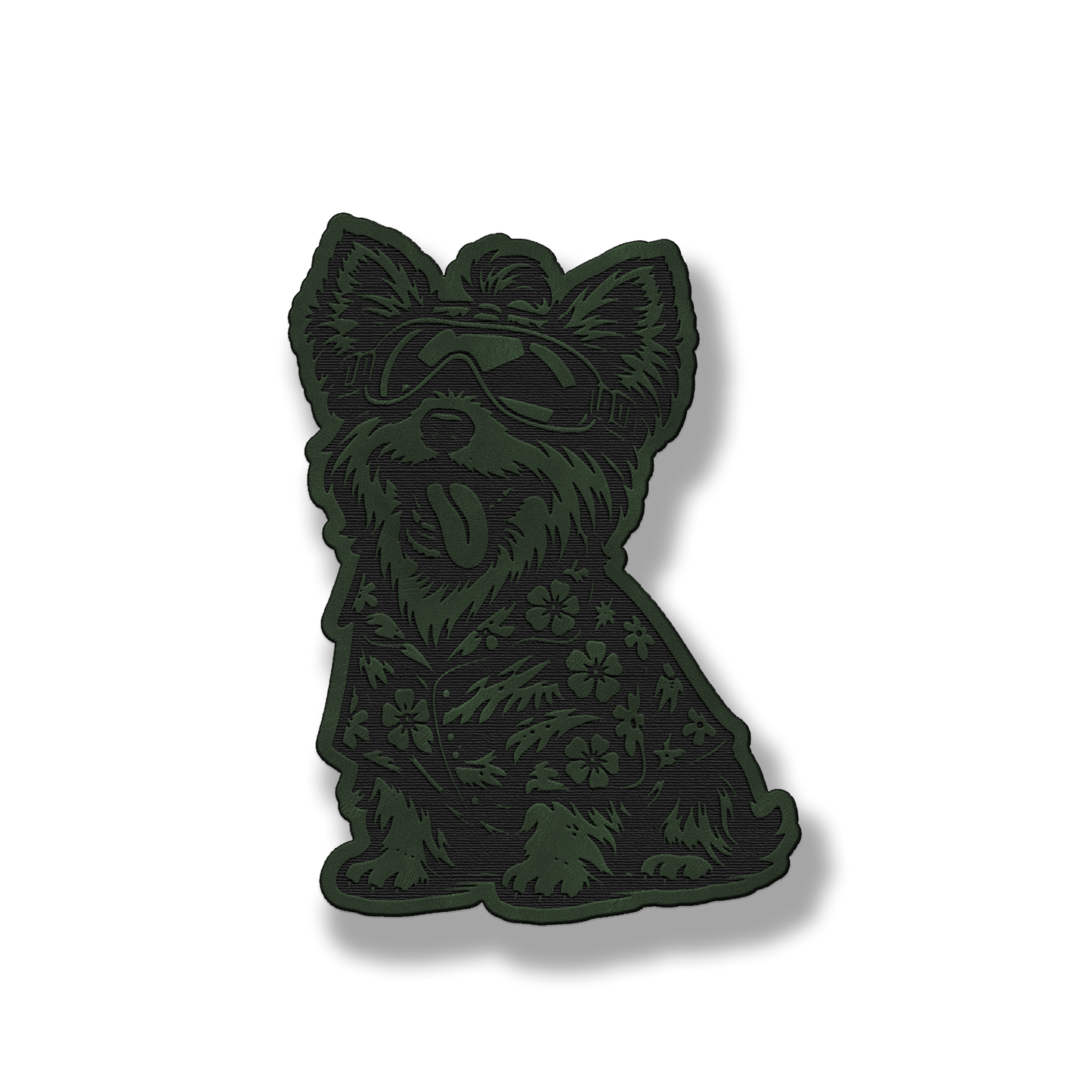 Beach Dog Yorkie Patch – Leatherette Morale Patch