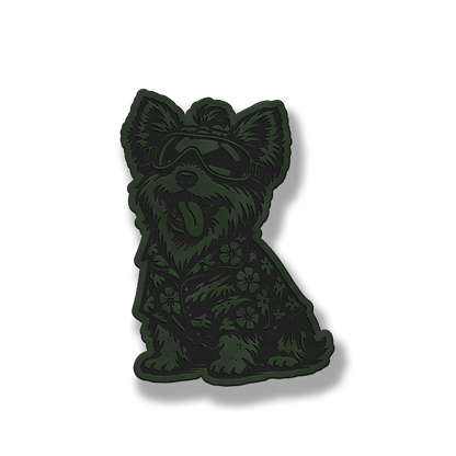 Beach Dog Yorkie Patch – Leatherette Morale Patch