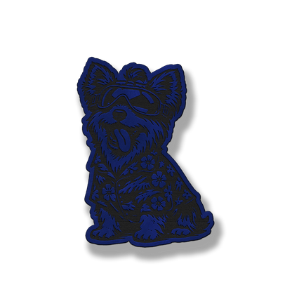 Beach Dog Yorkie Patch – Leatherette Morale Patch