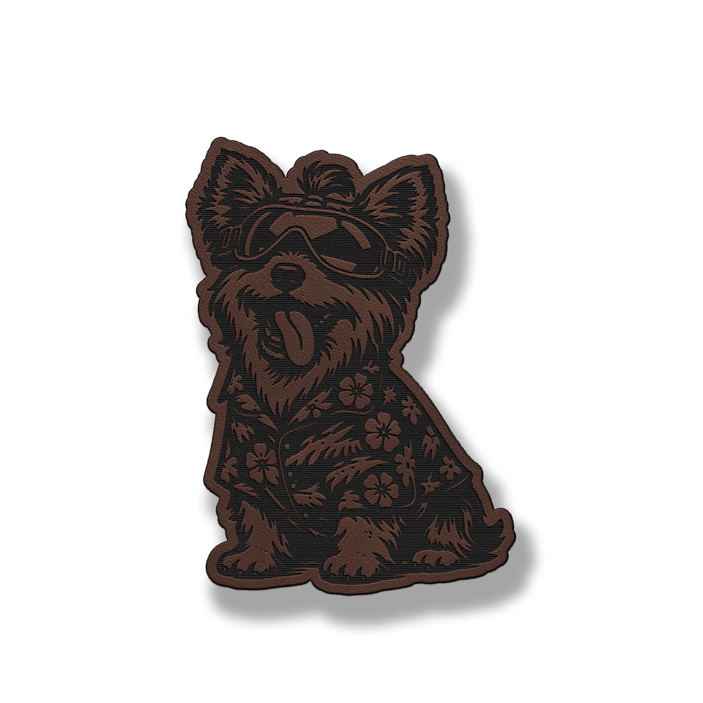 Beach Dog Yorkie Patch – Leatherette Morale Patch