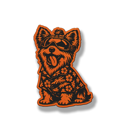 Beach Dog Yorkie Patch – Leatherette Morale Patch
