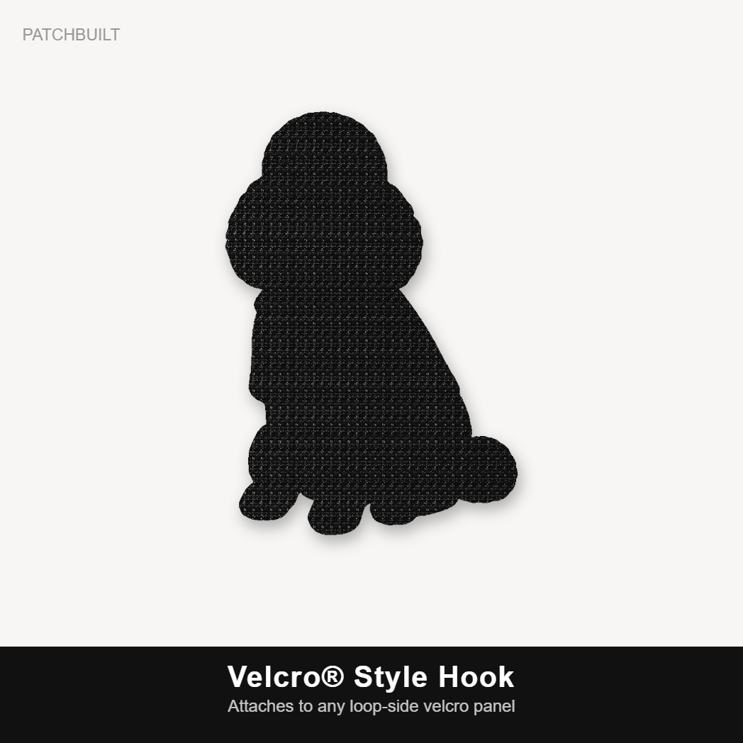 Beach Poodle Patrol – Leatherette Morale Patch — Velcro® Style Hook