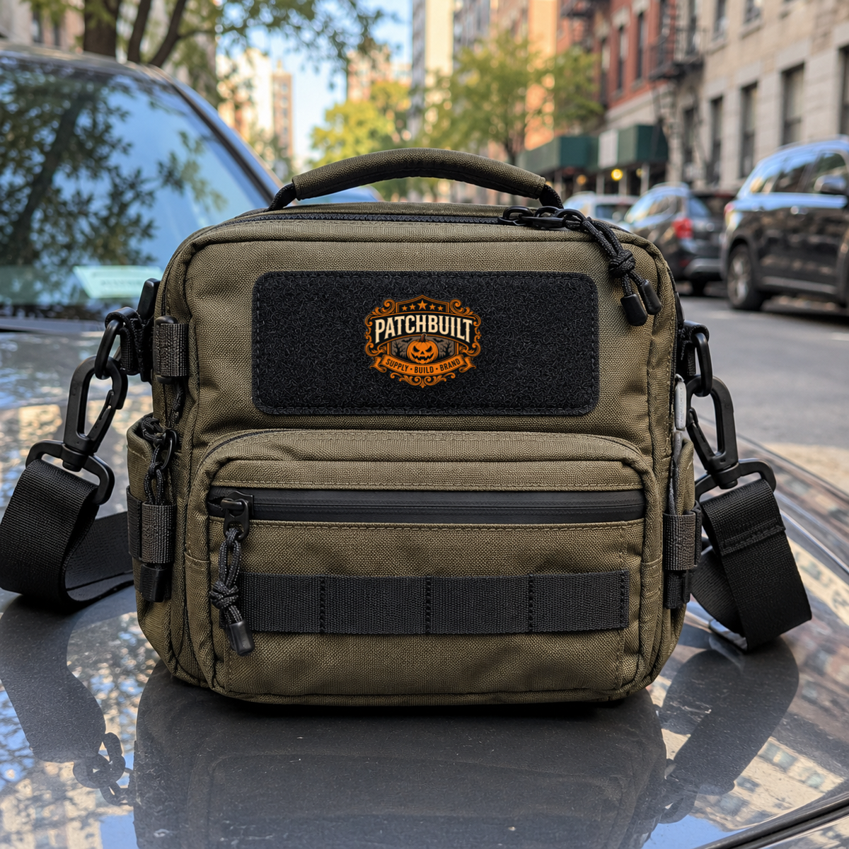 PATCHBUILT Halloween Edition – Leatherette Morale Patch — in use