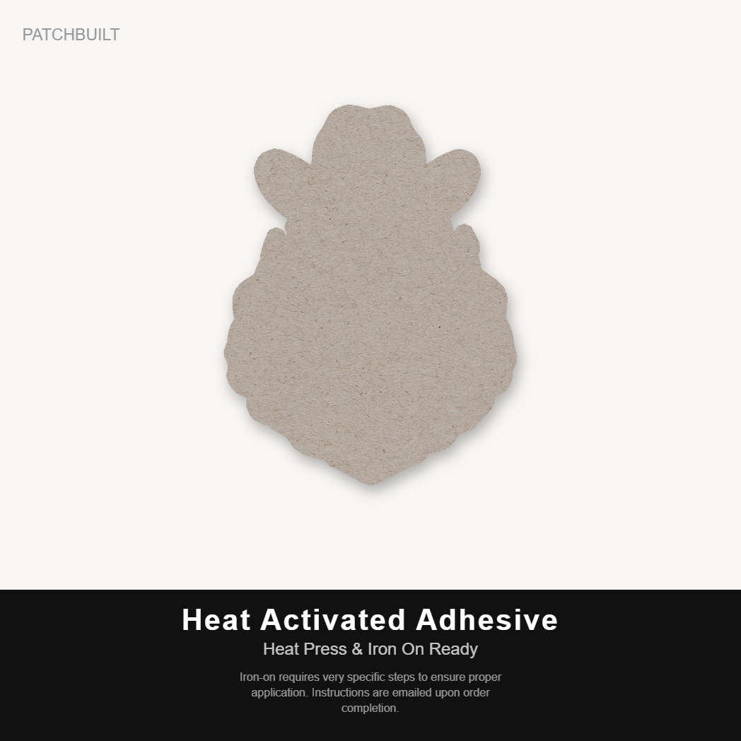 American Cowboy Style 1 – Leatherette Morale Patch — Heat Activated Adhesive